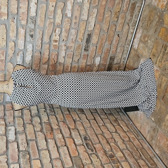 NWT Banana Republic black & white geometric print cut out maxi dress size PS - Picture 5 of 12